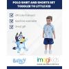 Bluey Bingo Polo Shirt and Shorts Toddler to Little Kid(Blue)