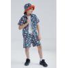 Bluey Button Down Shirt Shorts and Bucket Sun Hat 3 Piece Outfit Set Toddler to Big Kid(Road Trip)