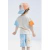 Bluey Drop Shoulder T-Shirt French Terry Shorts and Adjustable Snapback Baseball Cap 3 Piece Outfit Set Toddler to Big Kid(Bluey & Bingo)
