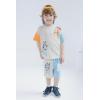 Bluey Drop Shoulder T-Shirt French Terry Shorts and Adjustable Snapback Baseball Cap 3 Piece Outfit Set Toddler to Big Kid(Bluey & Bingo)