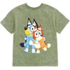 Bluey Drop Shoulder T-Shirt and Shorts Outfit Set Toddler to Big Kid Sizes (2T – 10-12)(Green)