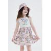 Bluey Floral Girls Dress and Bucket Sun Hat Toddler to Big Kid(Pink)