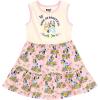 Bluey Floral Girls Dress and Bucket Sun Hat Toddler to Big Kid(Pink)