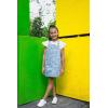Bluey Floral Girls Vintage Wash Denim Overall Dress and T-Shirt Outfit Set Toddler to Big Kid(Blue / White)