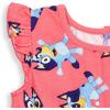 Bluey French Terry Sleeveless Romper Infant to Big Kid Sizes (12-18 Months – 10-12)(Pink)