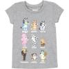 Bluey Girls 3 Pack T-Shirts Toddler to Big Kid Sizes (2T – 10-12)(Blue / Grey / Pink)