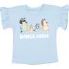 Bluey Girls 3 Pack T-Shirts Toddler to Big Kid Sizes (2T – 10-12)(Blue / Grey / Pink)