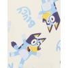 Bluey Girls Fleece Dress Toddler to Big Kid(White)