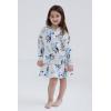 Bluey Girls Fleece Dress Toddler to Big Kid(White)