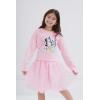 Bluey Girls French Terry Mesh Tutu Dress Toddler to Big Kid Sizes (2T – 10-12)(Pink)