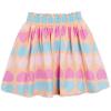 Bluey Girls Square Neck T-Shirt and Smocked Skirt Toddler to Big Kid Sizes (2T – 10-12)(Pink / Orange  Hearts)