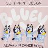 Bluey Girls T-Shirt Little Kid to Big Kid Sizes (4-14-16)(Baby Pink)