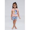 Bluey Girls T-Shirt and French Terry Shorts Outfit Set Toddler to Big Kid Sizes (2T – 10-12)(Pink / Blue)