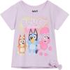Bluey Girls T-Shirt and Leggings Outfit Set Toddler to Big Kid Sizes (2T – 10-12)(Lavender)