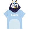 Bluey Hooded Cosplay T-Shirt and French Terry Shorts Outfit Set Toddler to Little Kid(Blue)