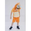 Bluey Hooded Cosplay T-Shirt and French Terry Shorts Outfit Set Toddler to Little Kid(Orange)
