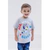 Bluey July 4th Halloween Christmas Birthday School Heart T-Shirt Infant to Big Kid Sizes (12 Months – 10-12)(Gray / 4th of July)