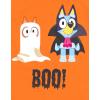 Bluey July 4th Halloween Christmas Birthday School Heart T-Shirt Infant to Big Kid Sizes (12 Months – 10-12)(Orange / Halloween)
