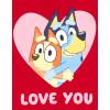 Bluey July 4th Halloween Christmas Birthday School Heart T-Shirt Infant to Big Kid Sizes (12 Months – 10-12)(Red)