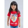 Bluey July 4th Halloween Christmas Birthday School Heart T-Shirt Infant to Big Kid Sizes (12 Months – 10-12)(Red)