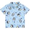Bluey Polo Shirt and Fleece Jogger Pants Outfit Set Toddler to Big Kid Sizes (2T – 10-12)(Pale Blue / Indigo)