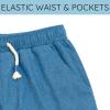 Bluey T-Shirt Chambray Shorts and Twill Bucket Sun Hat 3 Piece Outfit Set Toddler to Big Kid(Blue / Orange)