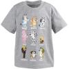 Bluey T-Shirt and Mesh Shorts Outfit Set Infant to Big Kid Sizes (12 Months – 10-12)(Black / Grey)