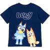 Bluey T-Shirt and Mesh Shorts Outfit Set Infant to Big Kid Sizes (12 Months – 10-12)(Blue / Silver)