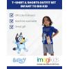 Bluey T-Shirt and Mesh Shorts Outfit Set Infant to Big Kid Sizes (12 Months – 10-12)(Blue / Silver)