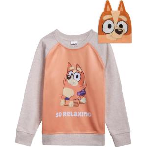 Bluey Bingo Fleece Sweatshirt and Hat Toddler to Little Kid(Bingo)