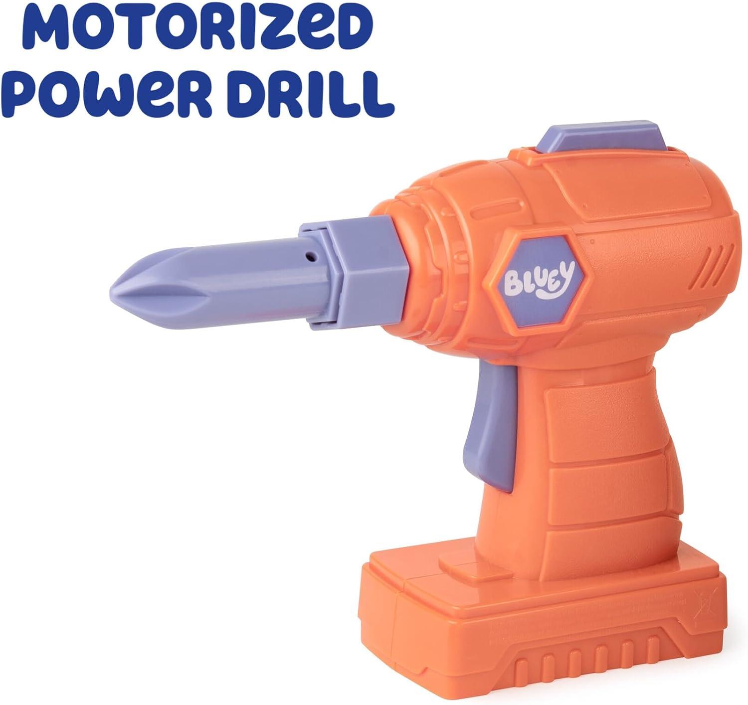 imageBUILDABUDDY Bluey Car Buildable Motorized Vehicle for Take Apart Play Includes Bluey Figure and Toy Drill Kids Gifts and Easter Basket Stuffers Ages 3 Years and UpBluey Car