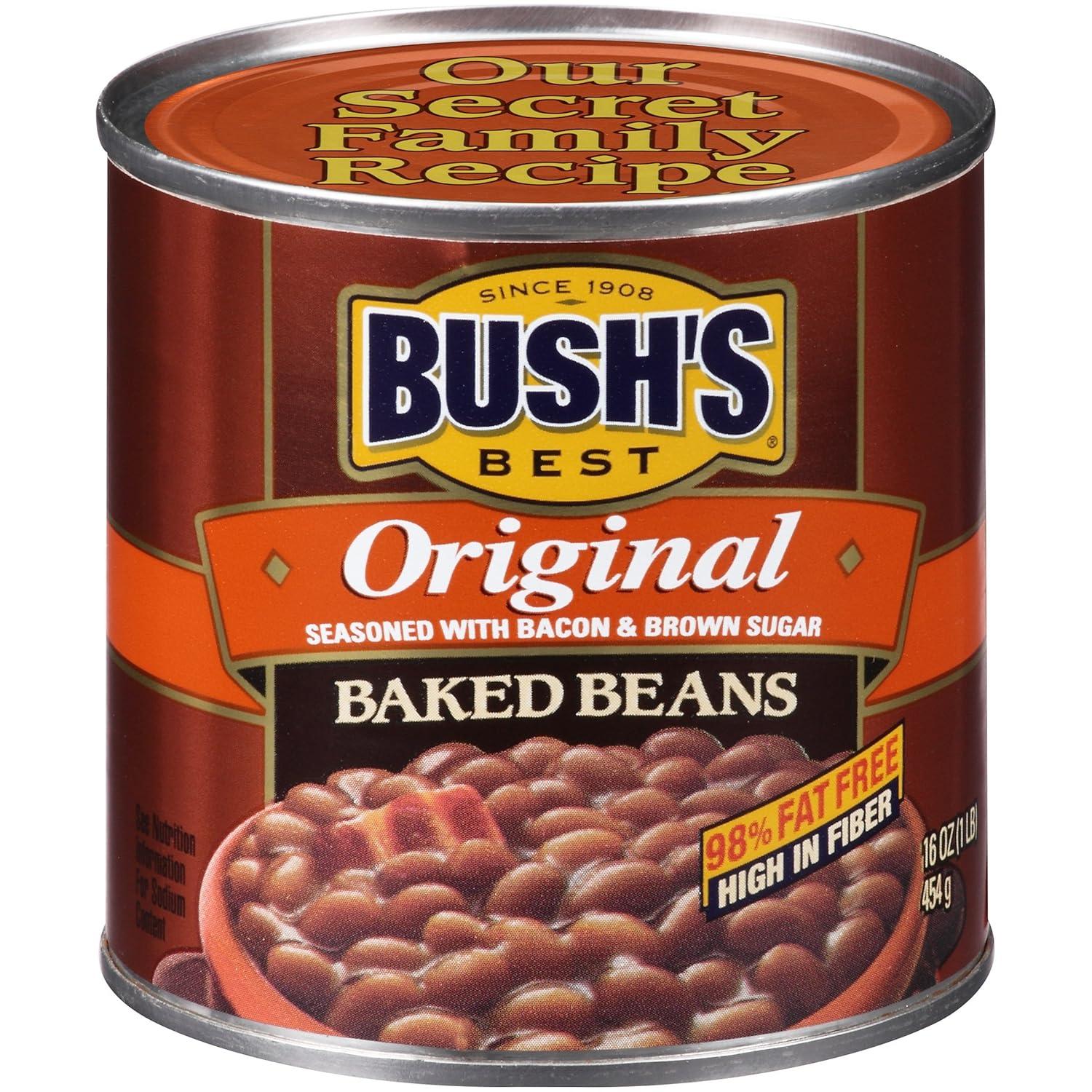 imageBUSHS BEST 158 oz Canned Bluey Original Baked Beans Source of Plant Based Protein and Fiber Low Fat Gluten Free Bluey Pack of 12Original