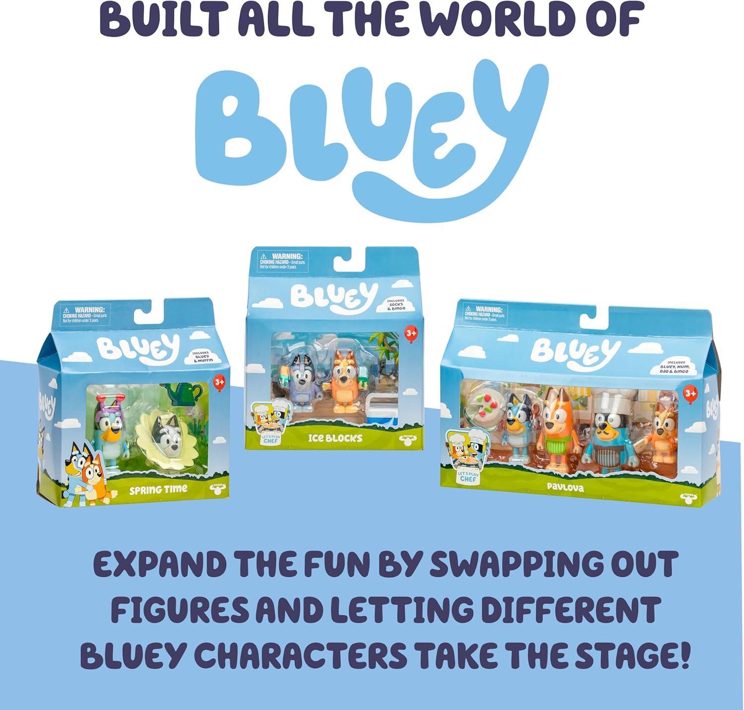 imageBluey Action Heroes Toy Figures Set of 2 Articulated Character Toys with Karate and Jet Pack Figurines Small Action Figures for Kids Ages 3Mermaid Tails