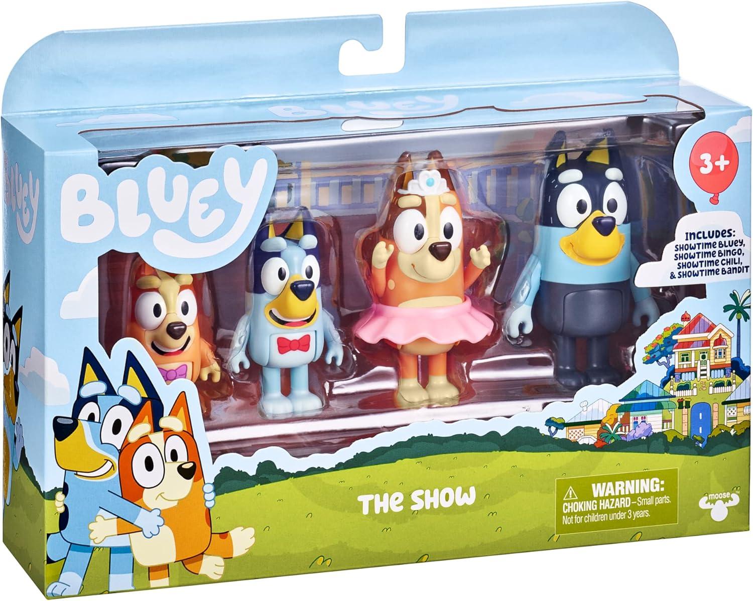 imageBluey Action Heroes Toy Figures Set of 2 Articulated Character Toys with Karate and Jet Pack Figurines Small Action Figures for Kids Ages 3The Show