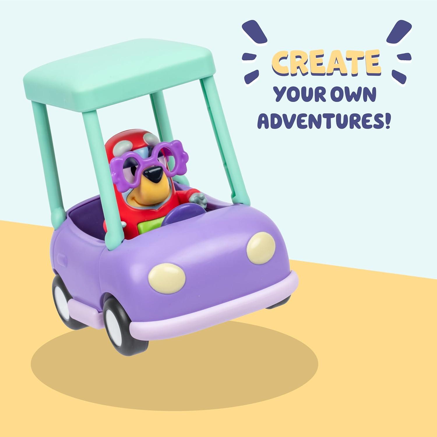 Bluey Basic Granny Toddler Toy Car, 3” Articulated Janet Kids Toy ...