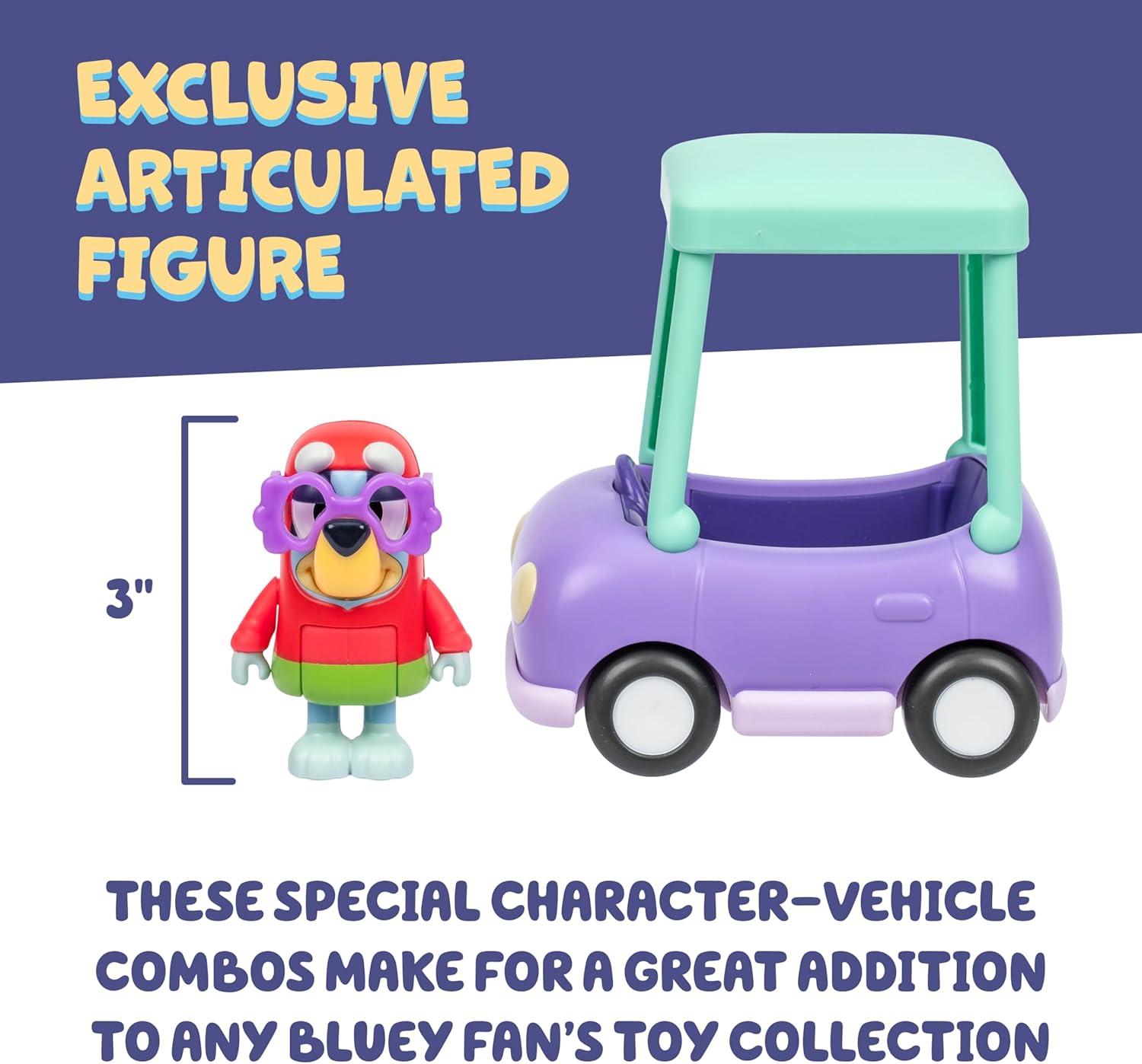 imageBluey Basic Granny Toddler Toy Car 3 Articulated Janet Kids Toy Immersive Car Toys for Toddlers of Ages 3Granny Car Janet