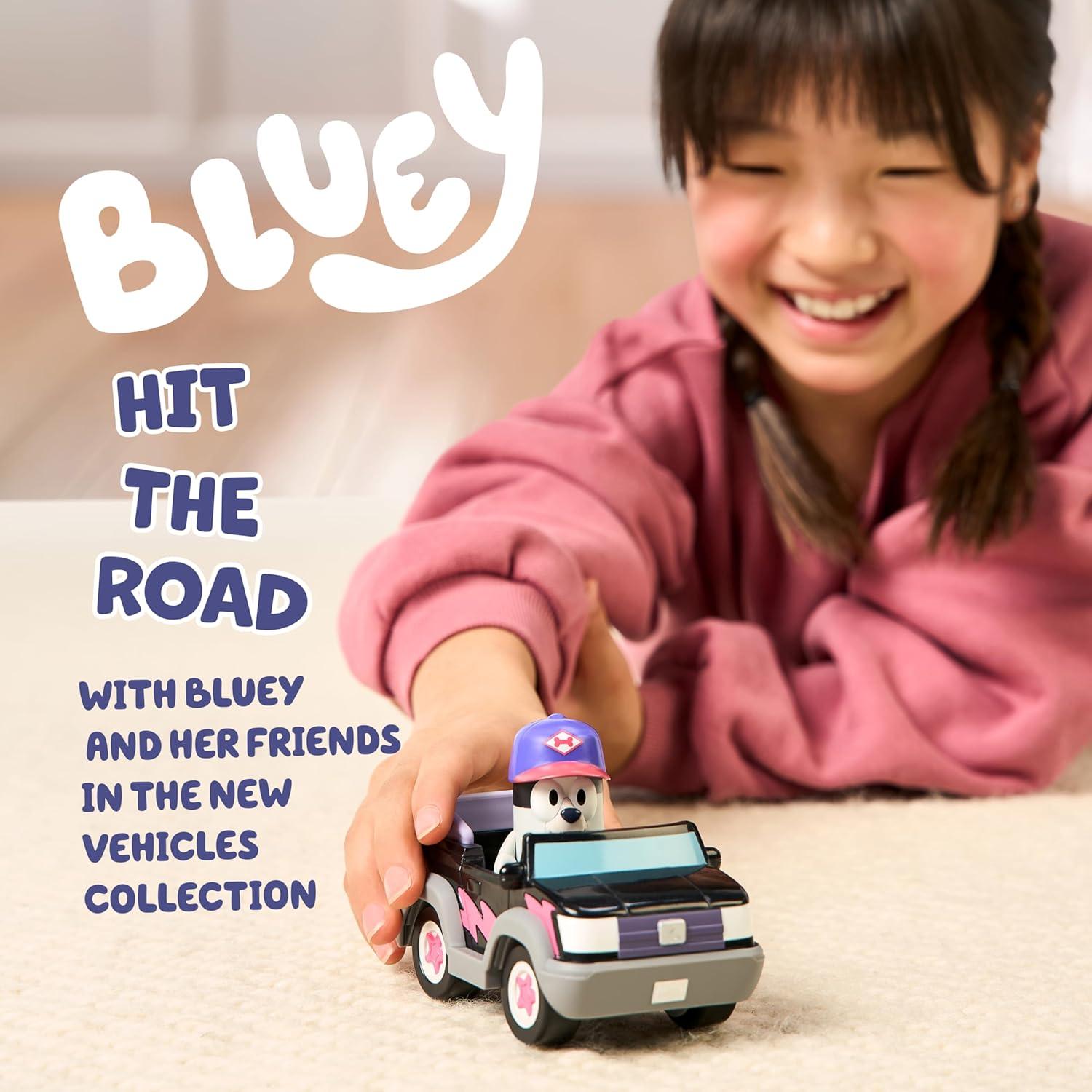 imageBluey Basic Granny Toddler Toy Car 3 Articulated Janet Kids Toy Immersive Car Toys for Toddlers of Ages 3Pizza Girls Muffin