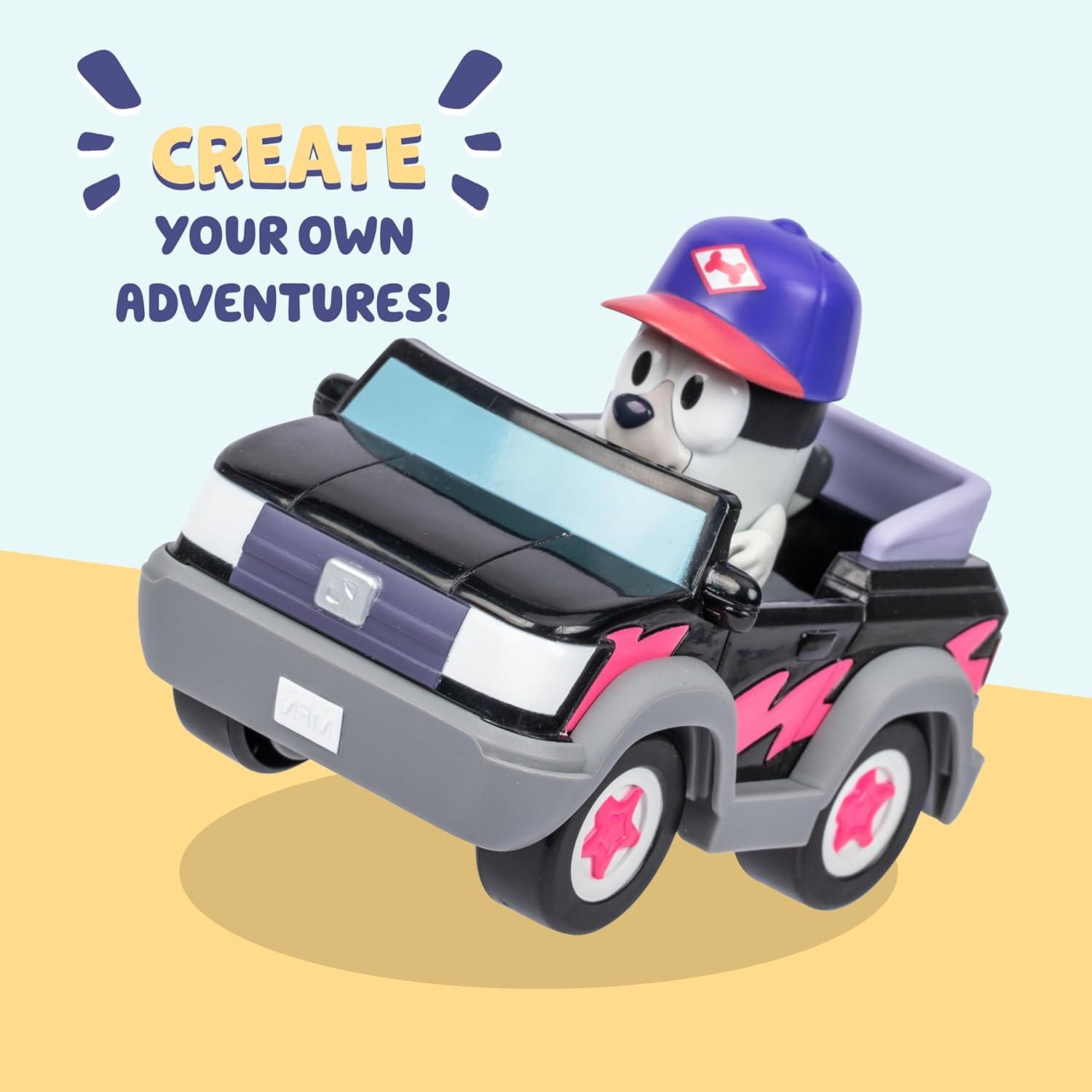 imageBluey Basic Granny Toddler Toy Car 3 Articulated Janet Kids Toy Immersive Car Toys for Toddlers of Ages 3Pizza Girls Muffin