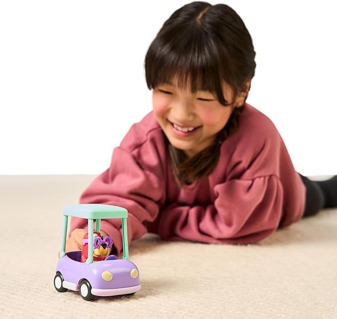 imageBluey Basic Pizza Girls and Muffin Toy Vehicle Interactive Robust Toddler Toy Car with Muffin Figurine Toddler Cars for Ages 3Granny Car Janet