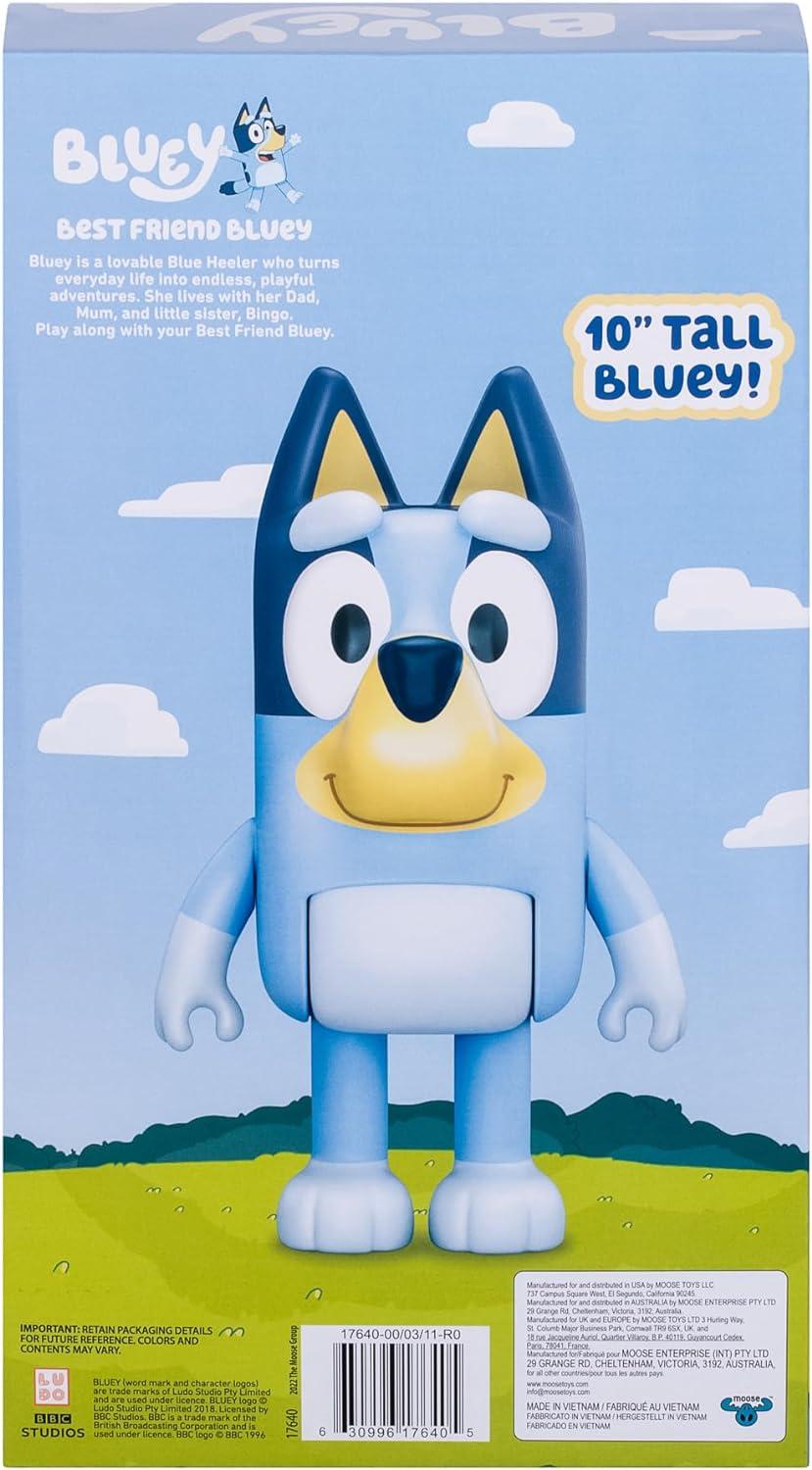 imageBluey Best Friend Toy Figurine 10 Tall Oversized Poseable Articulated Kids Toy Figure Durable Big Toys for Kids Ages 3