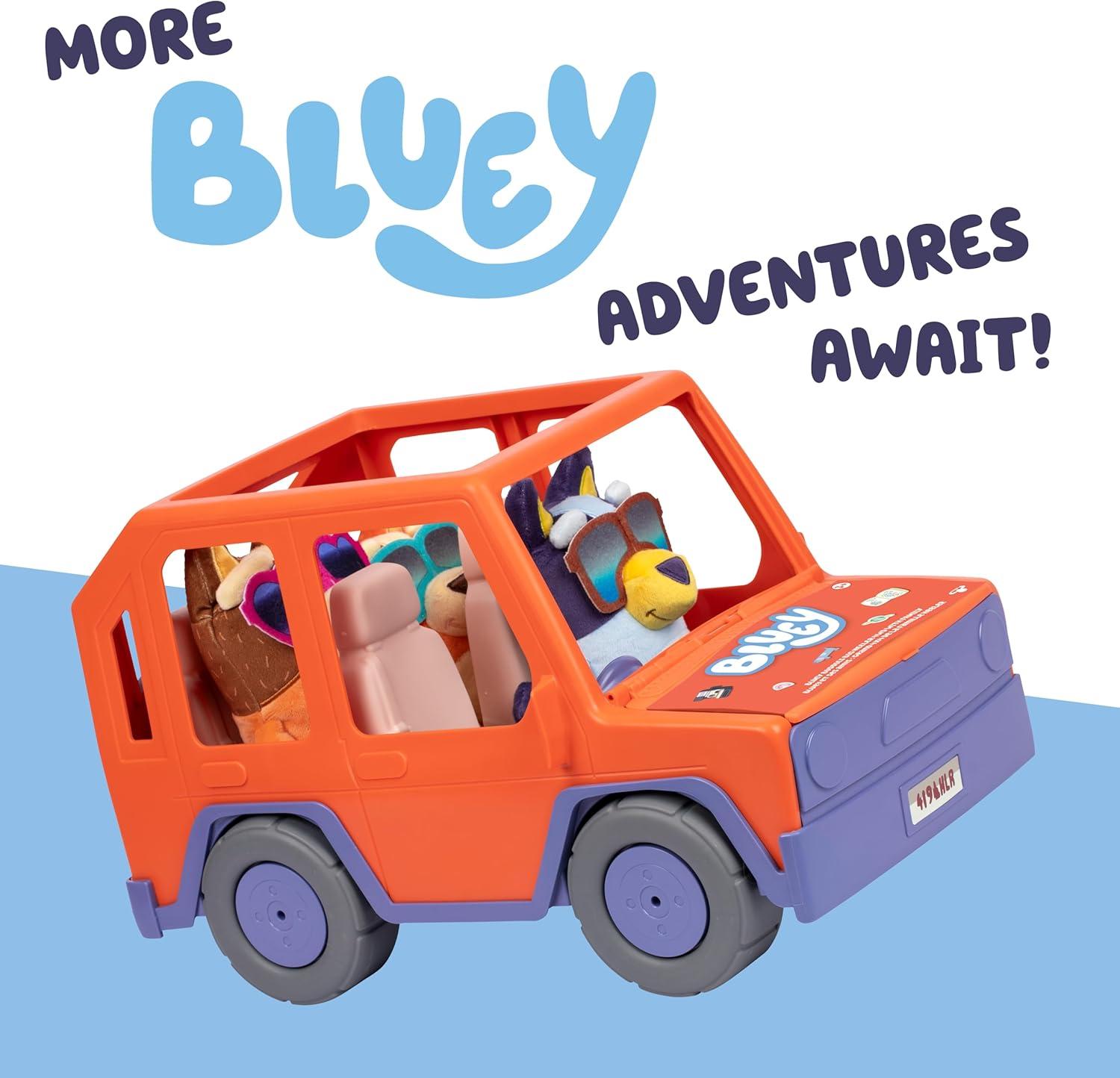 imageBluey Big Heeler 4WD and Family Toddler Toy Car Bingo and Chilli Plush Buddies Opening Hood Storage Bluey Car Toys for Kids 3 Amazon ExclusiveBluey Big Heeler Amazon Exclusive