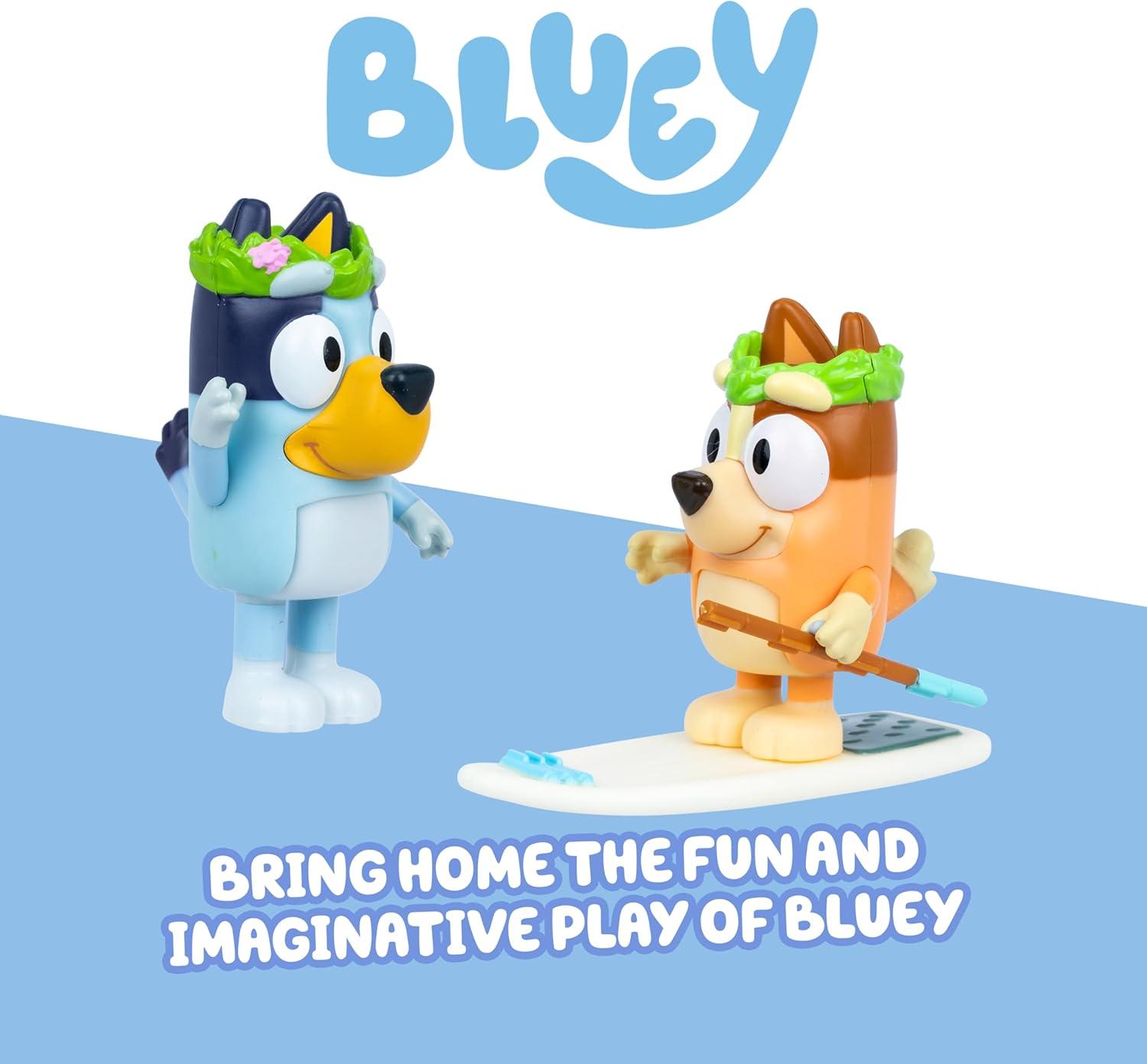 imageBluey Figure 2Pack Cricket 2 EpisodeThemed Figures with Moving Arms amp Helmet and Bat Accessories 253 676 cm Poseable Toys for Kids Recreate Moments from The Episode CricketRug Island