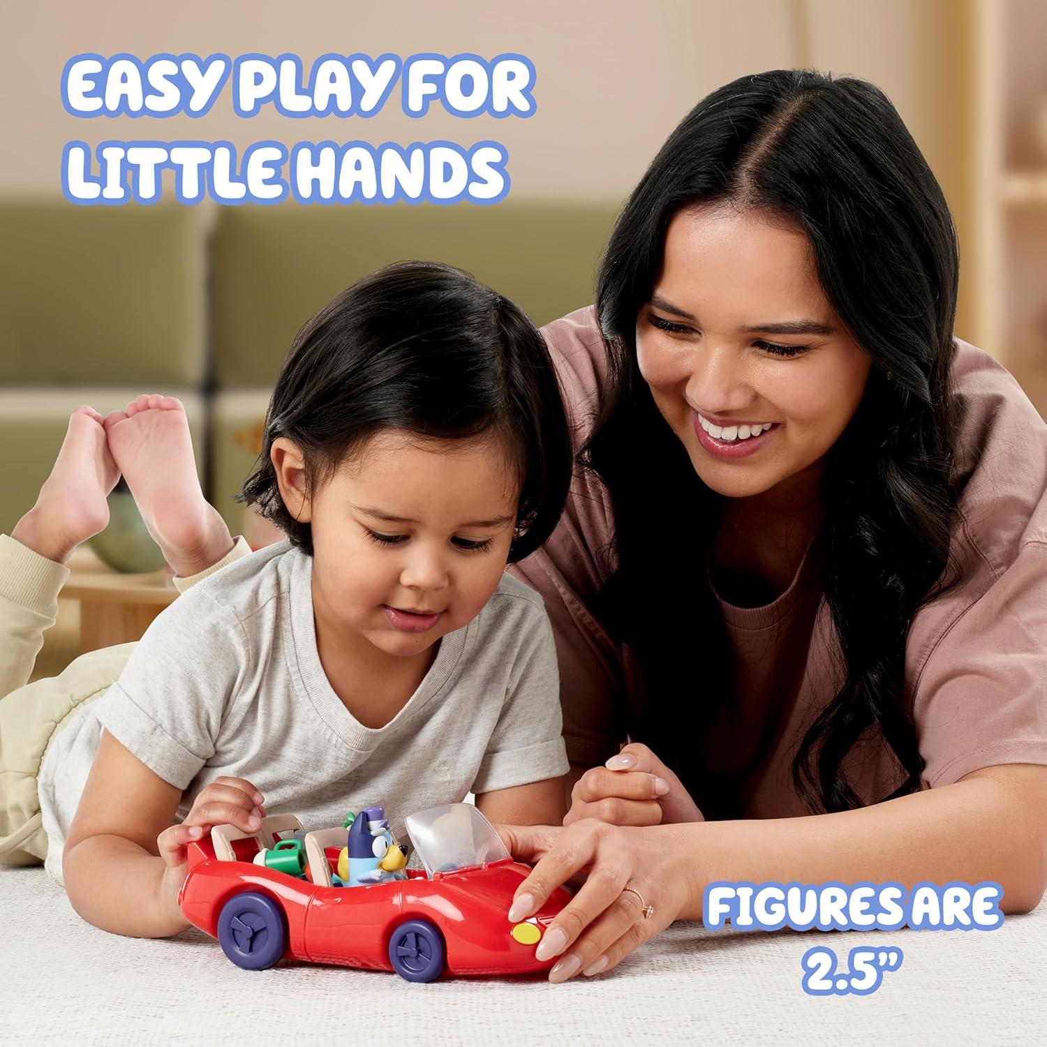 imageBluey Figurine 25 amp Escape Convertible Vehicle Playset Robust Toddler Toy Car with 4 Accessories and Stickers Immersive Toys for Kids Ages 3Escape Convertible Amazon Exclusive