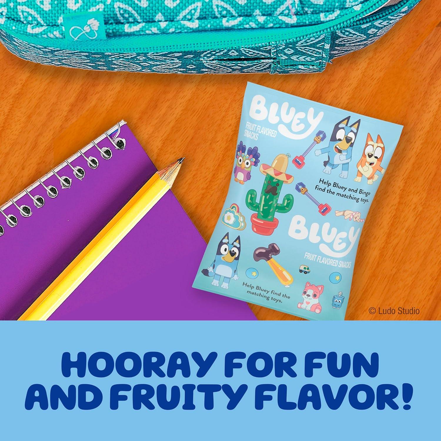 imageBluey Fruit Flavored Snacks Treat Pouches Gluten Free Snack Value Pack 22 Ct 176 ozAssorted Fruit