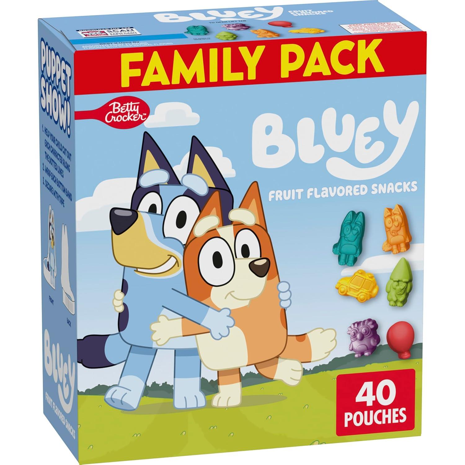 imageBluey Fruit Flavored Snacks Treat Pouches Gluten Free Snack Value Pack 22 Ct 176 ozAssorted Fruit