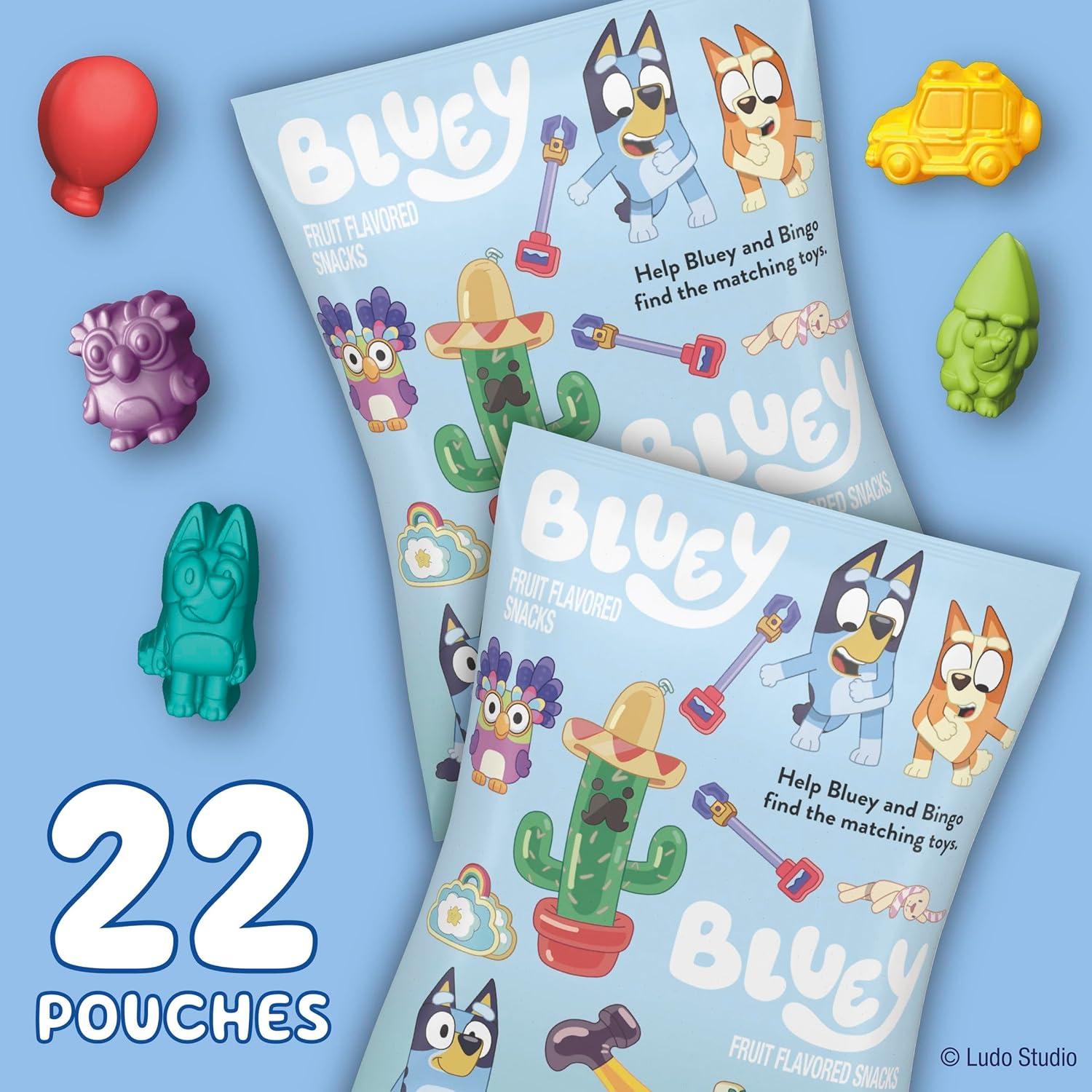 imageBluey Fruit Flavored Snacks Treat Pouches Gluten Free Snack Value Pack 22 Ct 176 ozAssorted Fruit