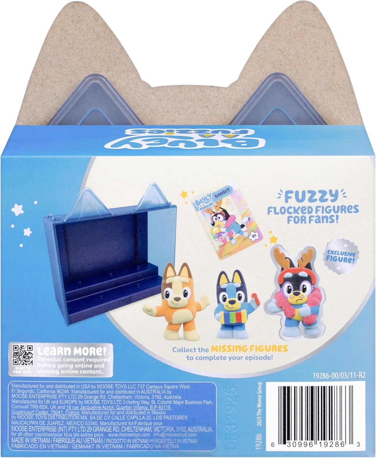 imageBluey Fuzzies Episode Pack Baby Race with 3 Specially Flocked Collectible MiniFigures Incl 1 Exclusive Display Case Foil Trading Card and Collectors Guide 50 MiniFigures to CollectMagic Xylophone
