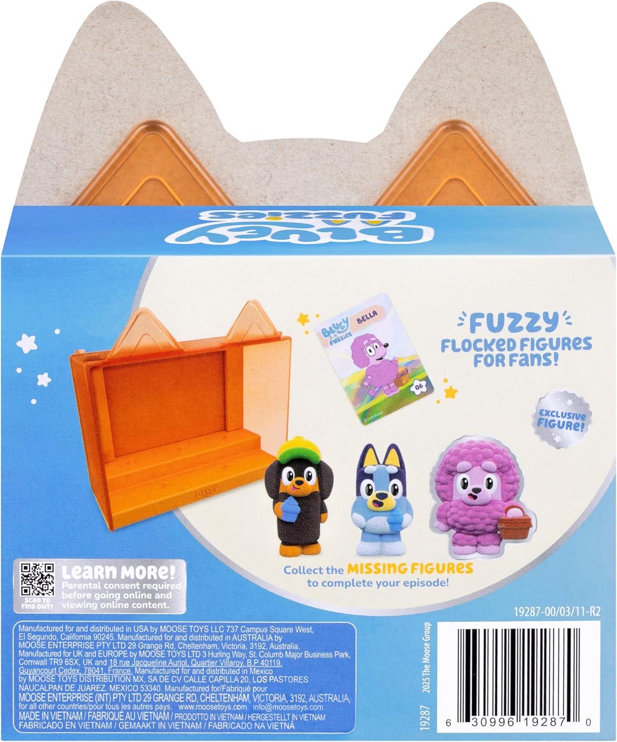 imageBluey Fuzzies Episode Pack Baby Race with 3 Specially Flocked Collectible MiniFigures Incl 1 Exclusive Display Case Foil Trading Card and Collectors Guide 50 MiniFigures to CollectShadowlands