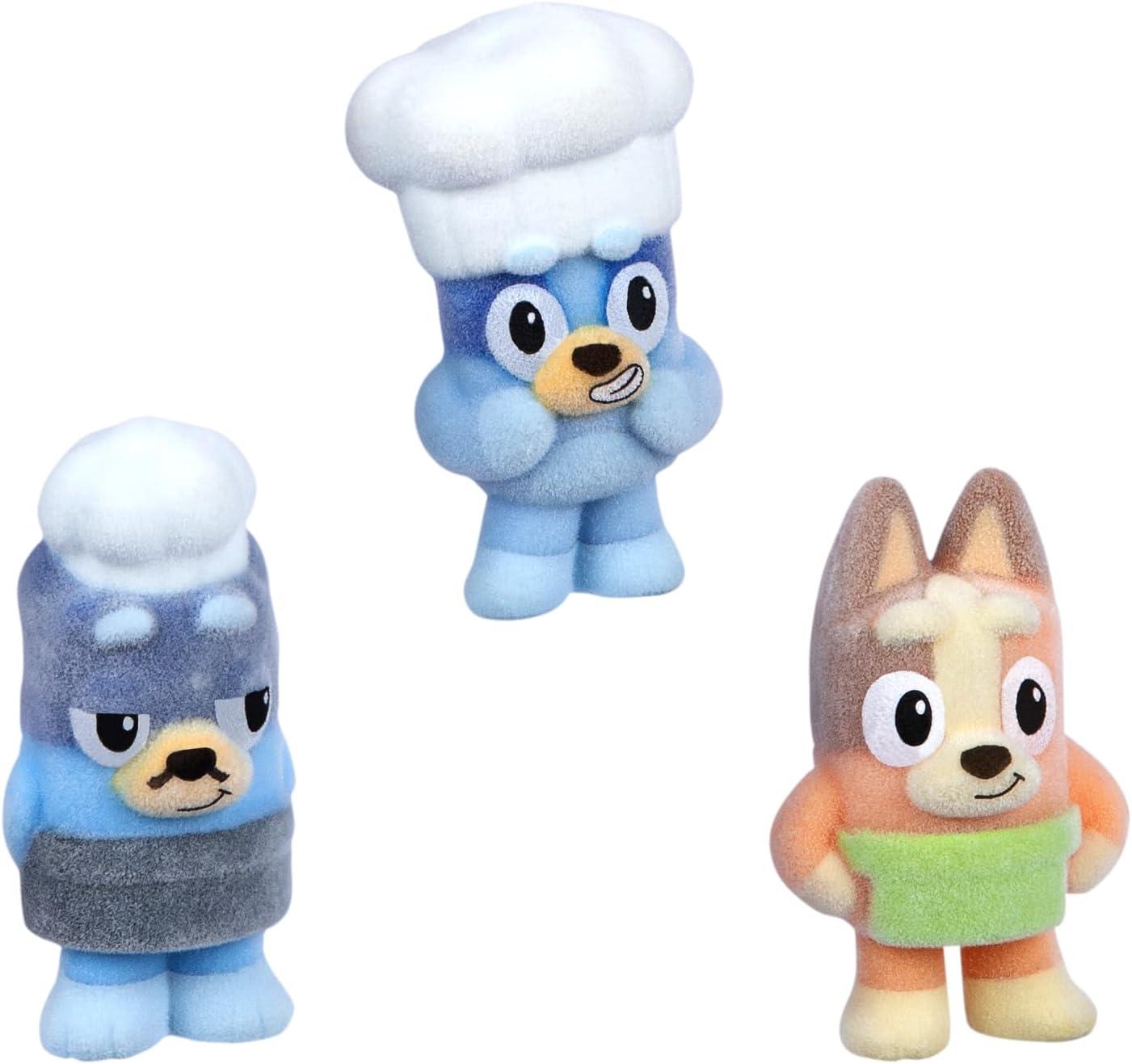 imageBluey Fuzzies Episode Pack Baby Race with 3 Specially Flocked Collectible MiniFigures Incl 1 Exclusive Display Case Foil Trading Card and Collectors Guide 50 MiniFigures to CollectPavlova
