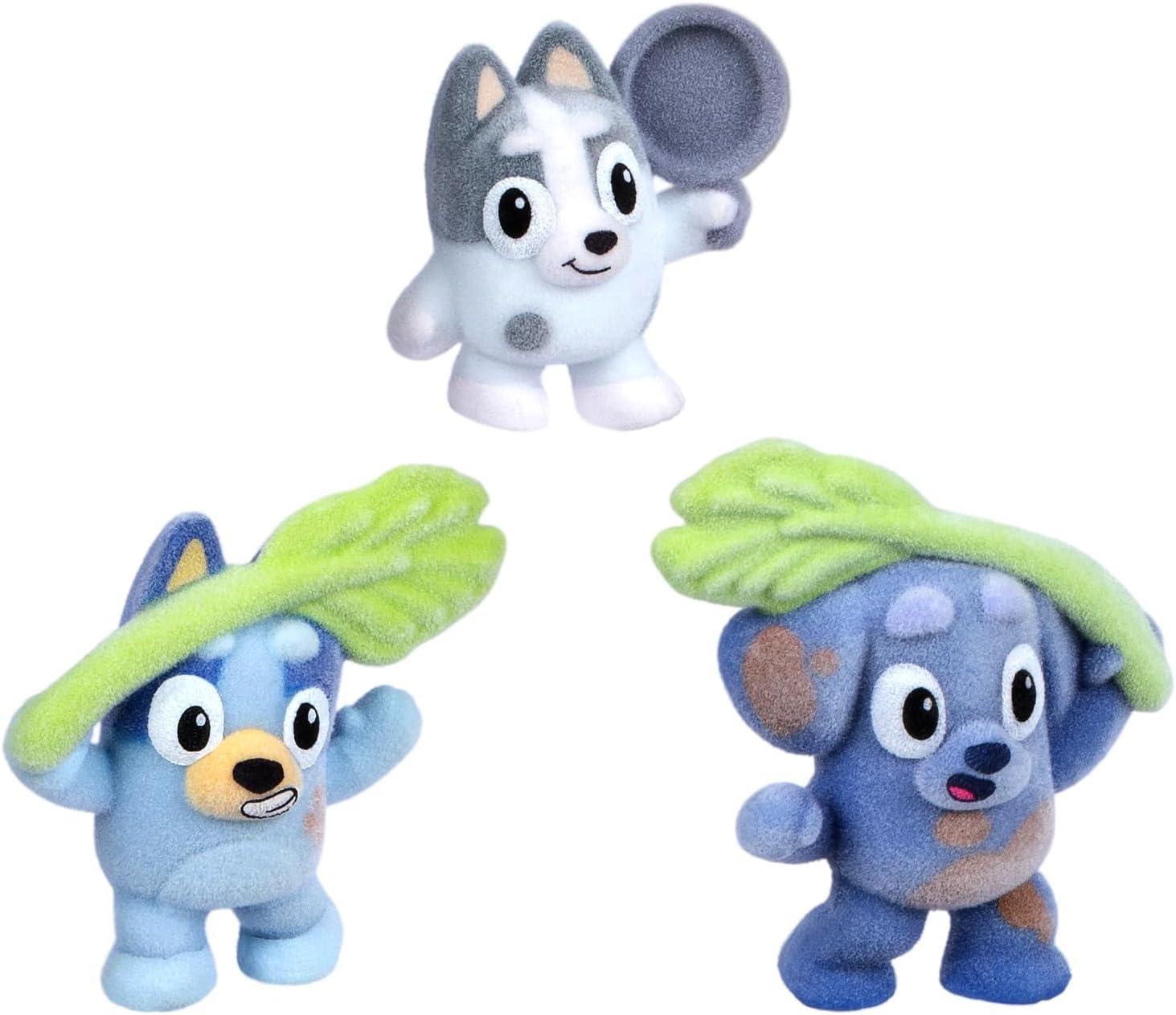imageBluey Fuzzies Episode Pack Baby Race with 3 Specially Flocked Collectible MiniFigures Incl 1 Exclusive Display Case Foil Trading Card and Collectors Guide 50 MiniFigures to CollectCamping